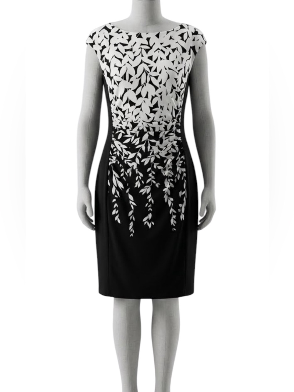 Lauren Ralph Lauren Sleeveless
Ruched Waist Detail Black & White Dress Size 8